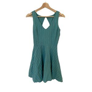 Dress Mini Blue Chelsa & Violet Fit and Flare Womens V-Neck Size XS Women's